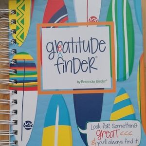 Reminder Binder Gratitude Finder Spiral Notebook - Blue Surfboard Design